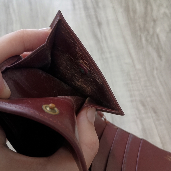 Authentic Vintage CARTIER Burgundy Red Leather Bifold Mens Wallet - Picture 9 of 12